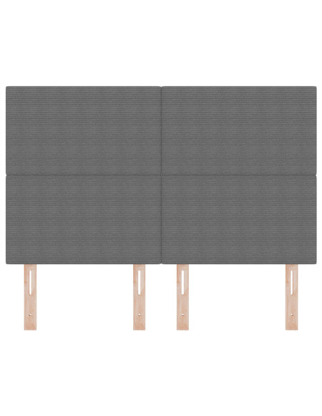 Testiera con testiera Grigio chiaro 144 cm Pelle Sintetica