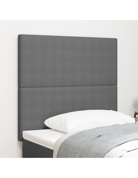 Testiera  Design Semplice Grigio Chiaro 100 cm in Tessuto Corduroy
