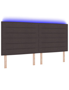 Testiera con testiera Marrone Scuro 200 cm Pelle Sintetica 2