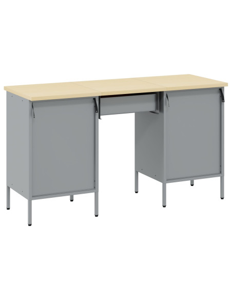 Mobile da lavoro con cassetto 3 pcs Nero 150 x 55 x 85 cm