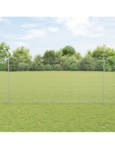 Recinzione con Posto Argento 1,6 x 10 m Acciaio