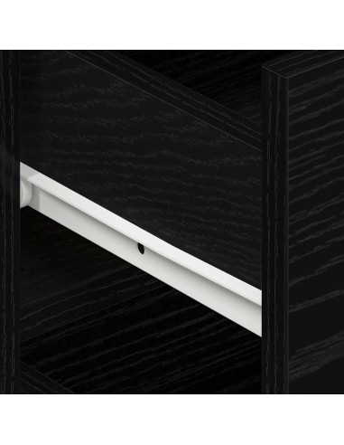 Credenza Rovere Nero 120 x 36 x 69 cm Legno multistrato