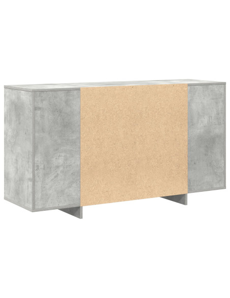 Credenza Grigia in Cemento Grigio cemento Legno ingegnerizzato