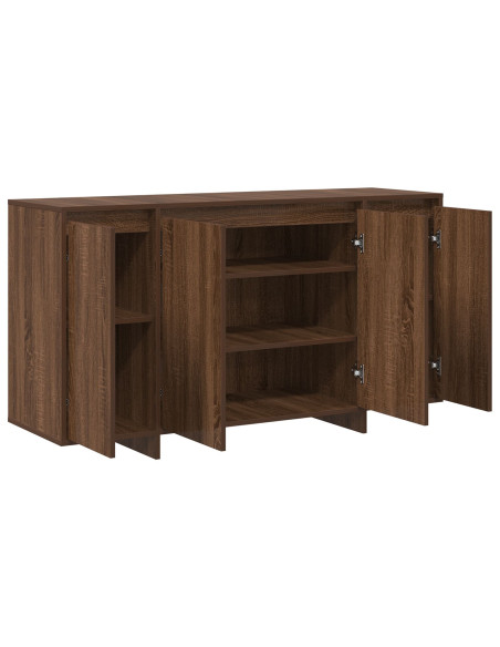 Credenza in Rovere Marrone Rovere Marrone Legno Massello di Rovere