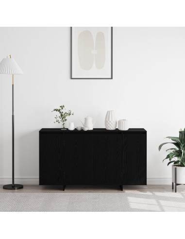 Credenza Rovere Nero 135 x 41 x 75 cm Legno multistrato