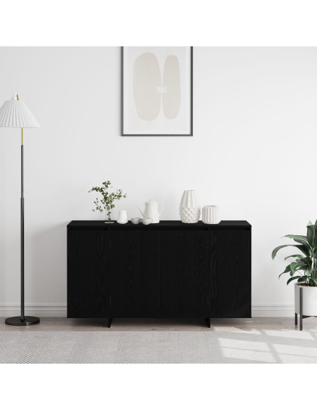 Credenza Rovere Nero 135 x 41 x 75 cm Legno multistrato