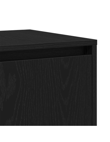 Credenza Rovere Nero 135 x 41 x 75 cm Legno multistrato