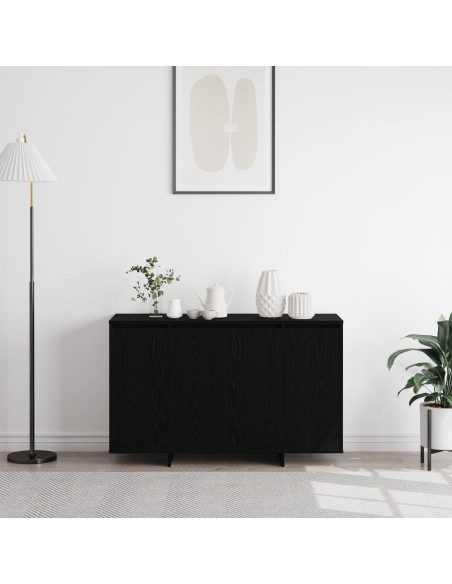 Credenza Nera in Rovere Rovere Nero Legno 120 x 41 x 75 cm