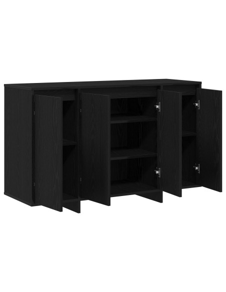 Credenza Nera in Rovere Rovere Nero Legno 120 x 41 x 75 cm