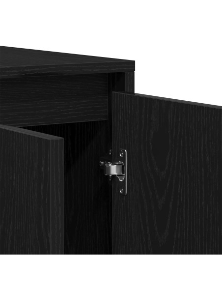 Credenza Nera in Rovere Rovere Nero Legno 120 x 41 x 75 cm
