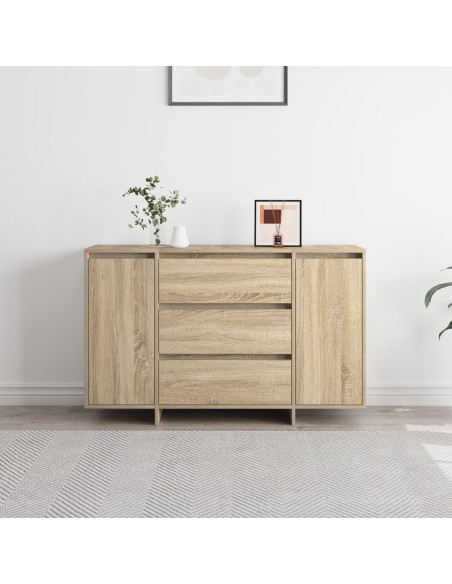 Sideboard  Quercia di Sonoma Legno ingegnerizzato Buffet Sideboard
