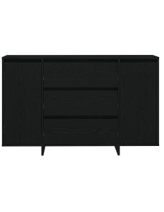 Credenza Rovere Nero 120 x 41 x 75 cm Legno multistrato