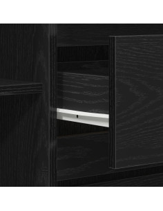 Credenza Rovere Nero 120 x 41 x 75 cm Legno multistrato 2