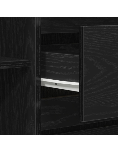 Credenza Rovere Nero 120 x 41 x 75 cm Legno multistrato