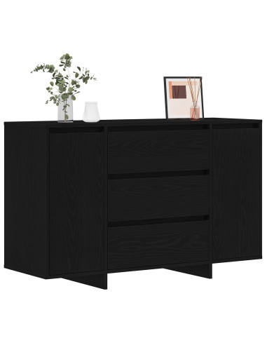 Credenza Rovere Nero 120 x 41 x 75 cm Legno multistrato