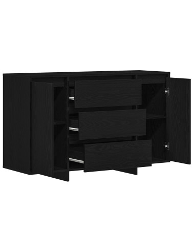 Credenza Rovere Nero 120 x 41 x 75 cm Legno multistrato