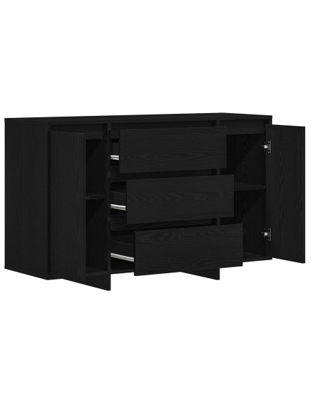 Credenza Rovere Nero 120 x 41 x 75 cm Legno multistrato