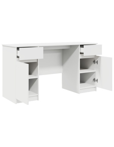 Scrivania con porta Bianco 140 x 49 x 76 cm Legno multistrato
