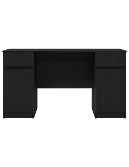 Scrivania  Nero Rovere 140x49x76 cm Legno ingegnerizzato