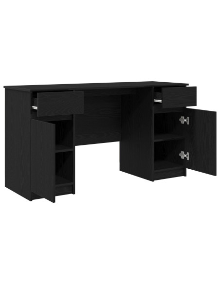 Scrivania Rovere nero 140 x 49 x 76 cm Legno multistrato