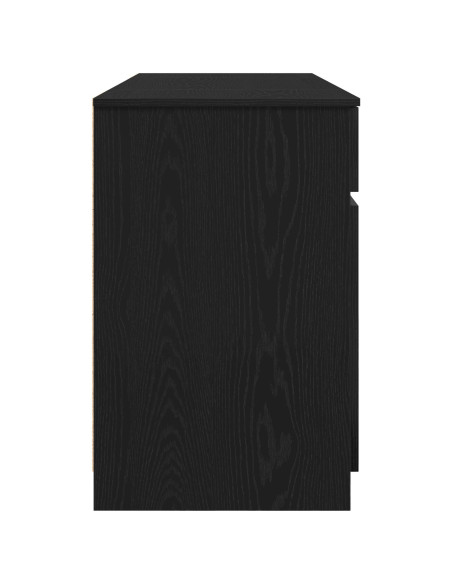 Scrivania  Nero Rovere 140x49x76 cm Legno ingegnerizzato