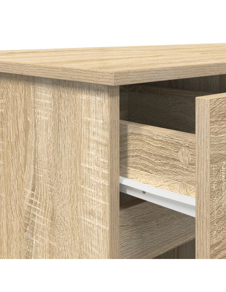 Scrivania  in Rovere Sonoma 140x49x76 cm in Legno Ingegnerizzato