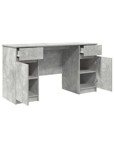 Scrivania Grigio cemento 140 x 49 x 76 cm Legno multistrato