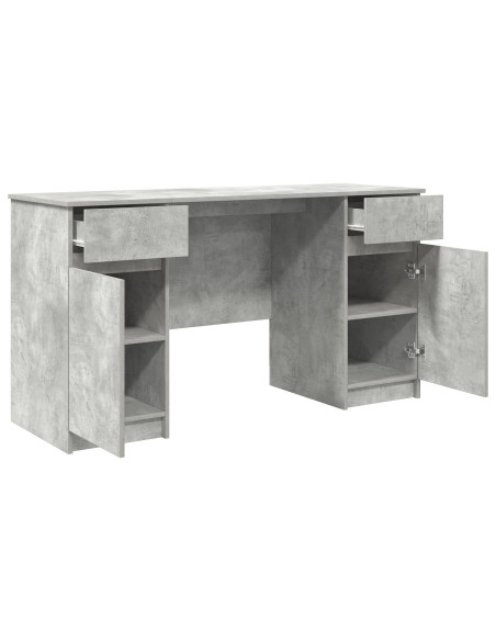 Scrivania Grigio cemento 140 x 49 x 76 cm Legno multistrato