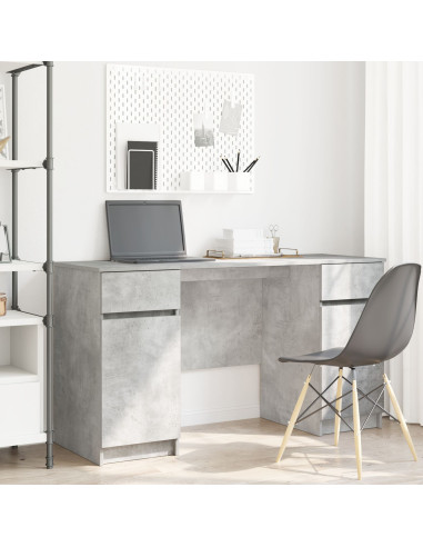 Scrivania Grigio cemento 140 x 49 x 76 cm Legno multistrato