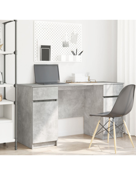 Scrivania  Grigio Cemento 140x49x76 cm Legno ingegnerizzato
