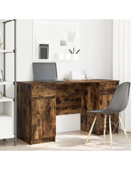 Scrivania  Rovere fumé 140x49x76 cm Legno ingegnerizzato