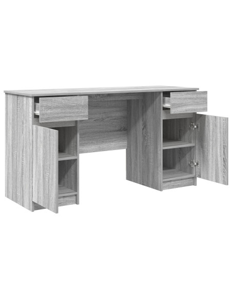 Scrivania  Grigio Sonoma 140x49x76 cm Legno ingegnerizzato