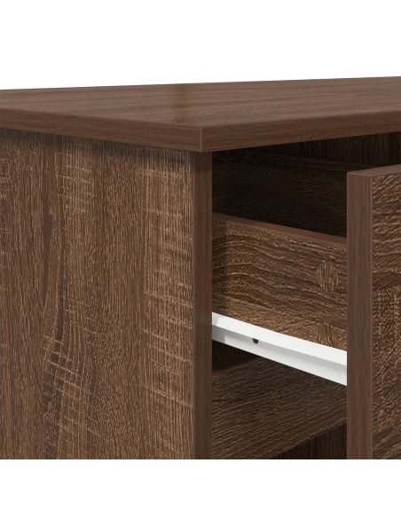 Scrivania  Marrone Rovere 140x49x76 cm Legno ingegnerizzato
