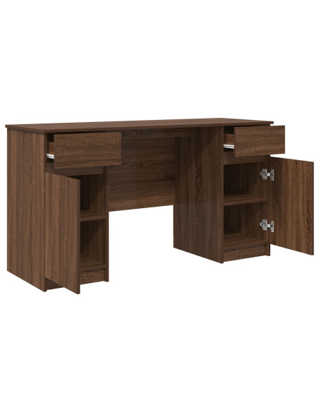 Scrivania  Marrone Rovere 140x49x76 cm Legno ingegnerizzato