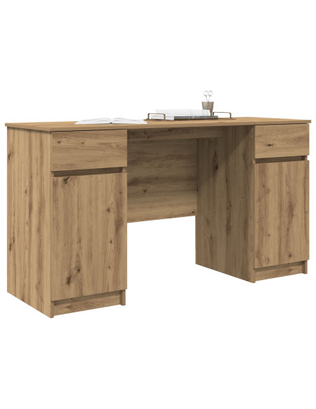 Scrivania  in Rovere Artigianale 140x49x76 cm Legno Ingegnerizzato