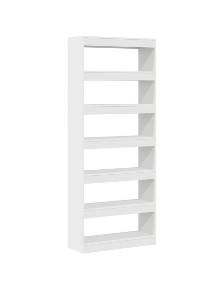 Armadio per Libri Bianco 80 x 30 x 198 cm Legno multistrato