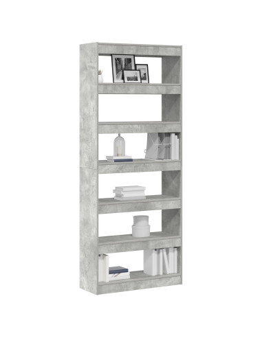 Armadio per Libri Grigio cemento 80 x 30 x 198 cm