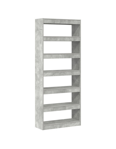 Armadio per Libri Grigio cemento 80 x 30 x 198 cm