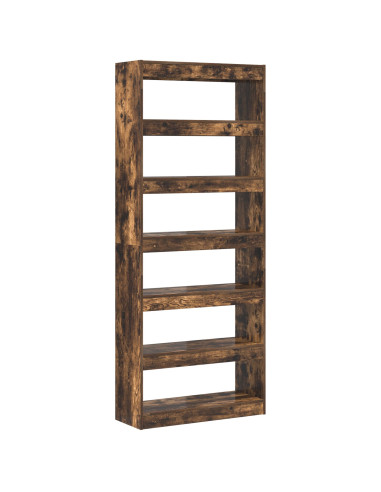 Armadio per Libri con lo scaffale Rovere fumé 80 x 30 x 198 cm