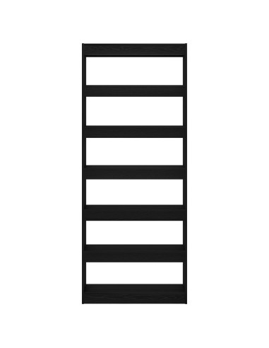 Armadio per Libri con lo scaffale Rovere Nero 80 x 30 x 198 cm