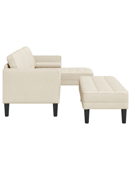 Set di divani 2 pezzi con cuscini in lino