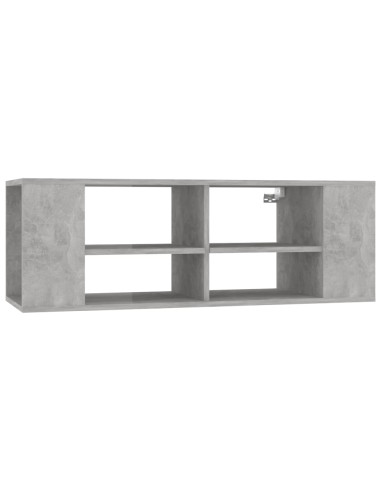 Mobile TV Parete Grigio Cemento 102x35x35 cm Legno Multistrato