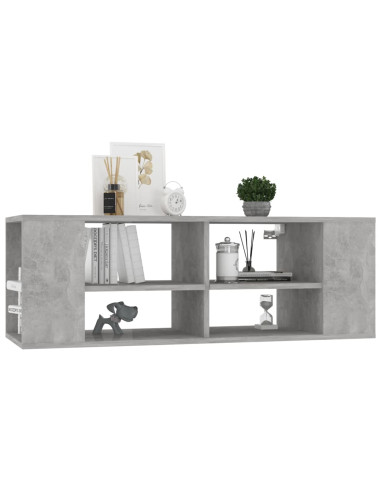Mobile TV Parete Grigio Cemento 102x35x35 cm Legno Multistrato
