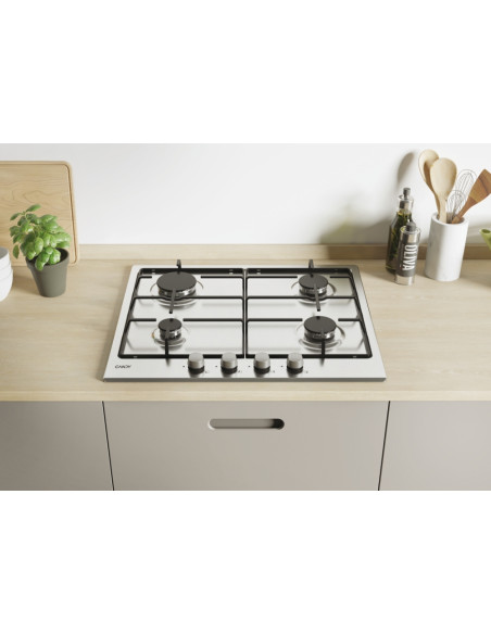 Candy Idea CHW6BRX Acciaio inox Da incasso 60 cm Gas 4 Fornello(i)