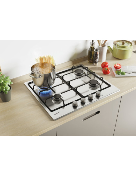 Candy Idea CHW6BRX Acciaio inox Da incasso 60 cm Gas 4 Fornello(i)