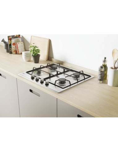 Candy Idea CHW6BRX Acciaio inox Da incasso 60 cm Gas 4 Fornello(i)
