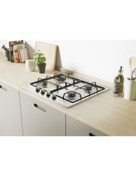 Candy Idea CHW6BRX Acciaio inox Da incasso 60 cm Gas 4 Fornello(i)