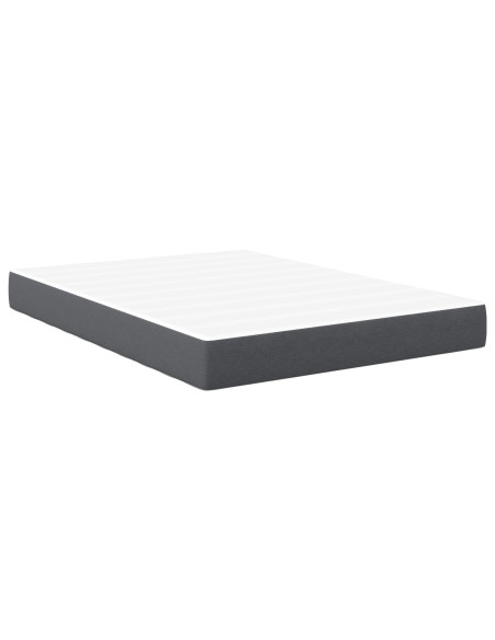 Materasso a molle insacchettate  - Grigio scuro, Medio, 140x200x20 cm Tessuto
