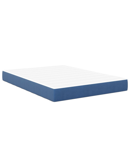 Materasso a molle insacchettate  Blu Medio 160x200x20 cm in Tessuto