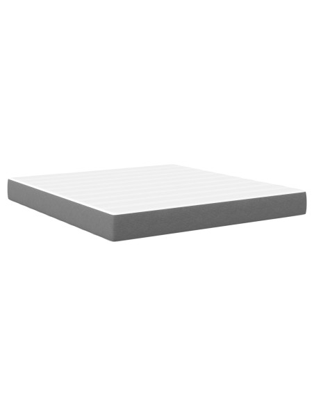 Materasso a molle insacchettate  Grigio chiaro Medio 180x200x20 cm Tessuto
